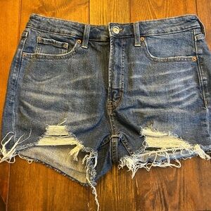Distressed Denim Shorts